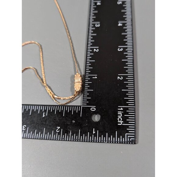 Vintage Gold Tone Adjustable Chain Layer Necklaec Art Deco 26" - Picture 8 of 8